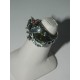 Anillo de zirconias verdes y 2 rubies (piedras preciosas)