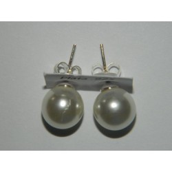 Broqueles de perla de 1 cm - tamaño mediano