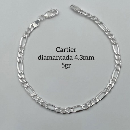 Cadena Cartier Diamantada 5 gr.